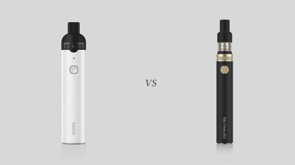 IQOSと電子タバコの違いを示す図